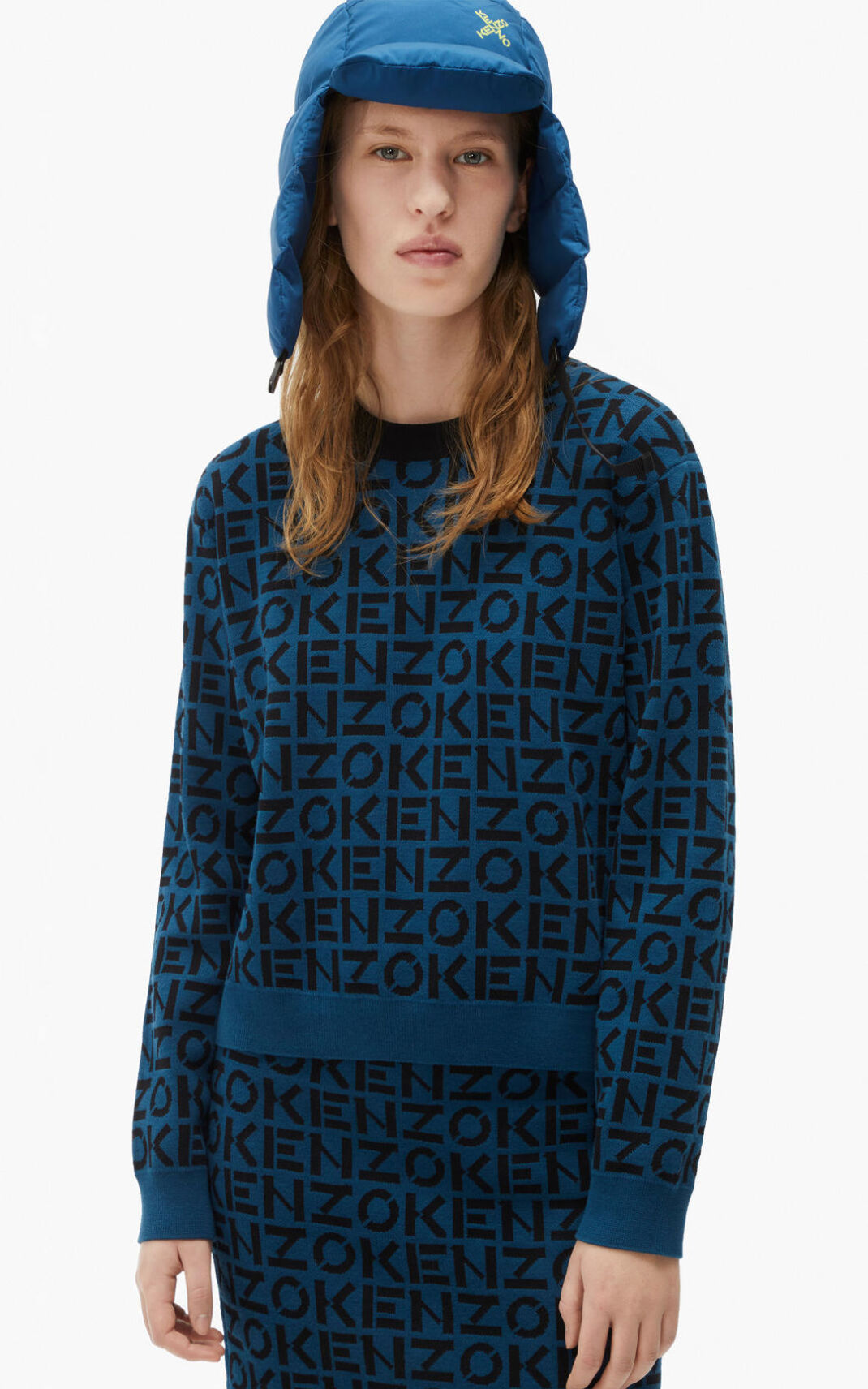 Kenzo Sport monogram Jerseys Mujer Azules Oscuro | 2950467-RP